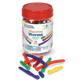 知育玩具 パズル ブロック ラーニングリソース Learning Resources Measuring Worms - 72 Pieces, Ages 3+ Toddler Learning Toys, Counters for Kids知育玩具 パズル ブロック ラーニングリソース