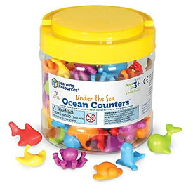 知育玩具 パズル ブロック ラーニングリソース Learning Resources Under The Sea Ocean Counters - 72 Pieces, Ages 3+ Toddler Learning Toys, Counting Toys for Kids, Math Counters for Kids知育玩具 パズル ブロック ラーニングリソース