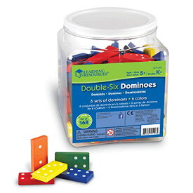 知育玩具 パズル ブロック ラーニングリソース Learning Resources Double-six Dominoes In Bucket, Teaching aids, Math Classroom Accessories, 168 Pieces, Ages 5+知育玩具 パズル ブロック ラーニングリソース
