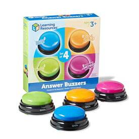 知育玩具 パズル ブロック ラーニングリソース Learning Resources Answer Buzzers - Set of 4, Ages 3+, Assorted Colored Buzzers, Game Show Buzzers, Perfect for Family Game and Trivia Nights, for Kids知育玩具 パズル ブロック ラーニングリソース