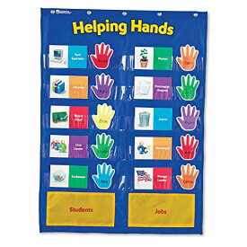 知育玩具 パズル ブロック ラーニングリソース Learning Resources Helping Hands Pocket Chart, Classroom Organization, Teacher Accessories, 30 Cards, Ages 5+知育玩具 パズル ブロック ラーニングリソース