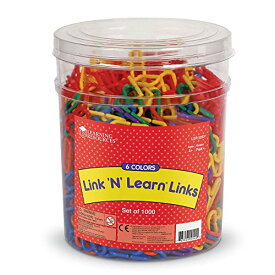 知育玩具 パズル ブロック ラーニングリソース Learning Resource Rainbow Link 'n' Learn Links - Bucket of 1000 Pieces, Ages 4+| Grades PreK+ Preschool Supplies for Classroom and Homeschool, Early Counting & So知育玩具 パズル ブロック ラーニングリソース
