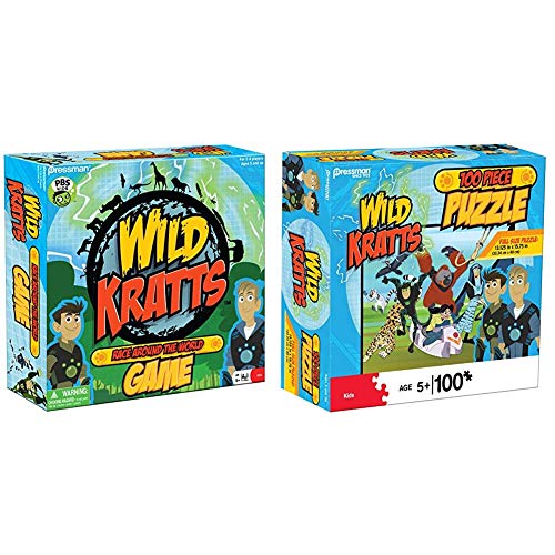 無料ラッピングでプレゼントや贈り物にも 逆輸入並行輸入送料込 ボードゲーム 英語 アメリカ 海外ゲーム 送料無料 Pressman Wild Kratts Race デポー Around 日本限定 World Game 10795-06 Multi-Colorボードゲーム Puzzle Board Piece 100 Box in 5