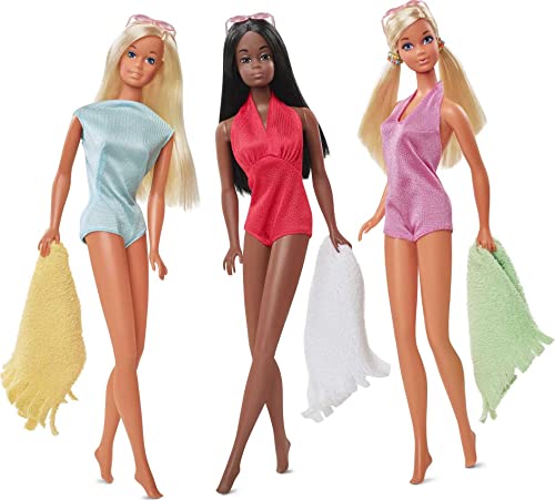 バービー バービー人形 Barbie Signature Malibu Barbie  Friends Vintage Reproduction Gift Set, PJ and Christie Repro Dolls in Swimwear, Gift for Collectorバービー バービー人形