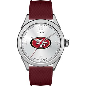 腕時計 タイメックス レディース Timex Women's NFL Athena 40mm Watch ? San Francisco 49ers with Crimson Silicone Strap腕時計 タイメックス レディース