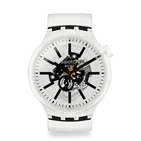 腕時計 スウォッチ メンズ Swatch Black-in-Jelly Quartz White Skeleton Dial Watch SO27E101腕時計 スウォッチ メンズ