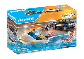 プレイモービル ブロック 組み立て 知育玩具 ドイツ Playmobil Pick-Up with Speedboatプレイモービル ブロック 組み立て 知育玩具 ドイツ