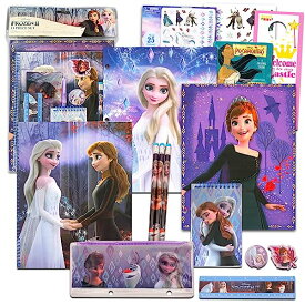 アナと雪の女王 アナ雪 ディズニープリンセス フローズン Innovative Designs Frozen 2 Kids School Supplies Set with Pencil Case, Pencils, Notebook - 11 Pcs.アナと雪の女王 アナ雪 ディズニープリンセス フローズン