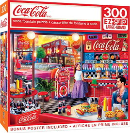 ジグソーパズル 海外製 アメリカ MasterPieces 300 Piece EZ Grip Jigsaw Puzzle - Coca-Cola Soda Fountain - Family-Friendly Fun - 18”x24ジグソーパズル 海外製 アメリカ