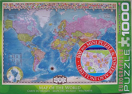 ジグソーパズル 海外製 アメリカ EuroGraphics Map of the World 1000 Piece Jigsaw Puzzleジグソーパズル 海外製 アメリカ