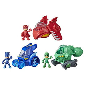 PJ Masks しゅつどう！パジャマスク アメリカ直輸入 おもちゃ PJ Masks 3-in-1 Combiner Jet Preschool Toy, PJ Masks Toy Set with 3 Connecting PJ Masks Cars and 3 Action Figures for Kids Ages 3 and PJ Masks しゅつどう！パジャマスク アメリカ直輸入 おもちゃ