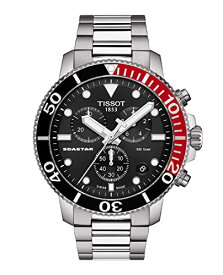 腕時計 ティソ メンズ Tissot Seastar GTS QTZ CHR SS BK IND腕時計 ティソ メンズ