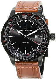 腕時計 ハミルトン メンズ Hamilton Watch Khaki Aviation Converter Swiss Automatic Watch 42mm Case, Black Dial, Brown Leather Strap (Model: H76625530)腕時計 ハミルトン メンズ