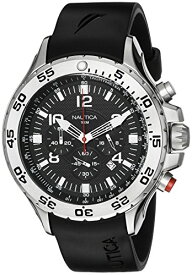 腕時計 ノーティカ メンズ N14536G Nautica Men's N14536 NST Stainless Steel Watch with Black Resin Band腕時計 ノーティカ メンズ N14536G