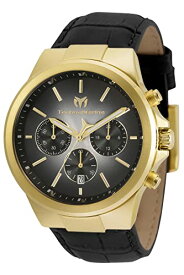 腕時計 テクノマリーン メンズ Technomarine Men's MoonSun Stainless Steel Quartz Watch with Leather Strap, Black, 24 (Model: TM-820014)腕時計 テクノマリーン メンズ