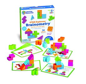 知育玩具 パズル ブロック ラーニングリソース Learning Resources STEM Explorers Brainometry - 34 Pieces, Ages 5+ STEM Toys for Kids, Brain Teaser Toys and Games, Kindergarten Games知育玩具 パズル ブロック ラーニングリソース