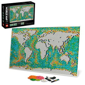 レゴ LEGO Art World Map 31203 Building Set - Collectibe Wall Art for Adults, Featuring Accompanying Soundtrack, Great Home Office Decor for Passionate Travelers, DIY Creators, and Map Enthusiastsレゴ