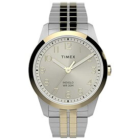 腕時計 タイメックス メンズ Timex Men's South Street Sport 36mm Perfect Fit Quartz Stainless Steel Strap, Two-Tone, 18 Casual Watch (Model: TW2V046009J)腕時計 タイメックス メンズ