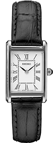 【60％OFF】 腕時計 セイコー レディース 【送料無料】Seiko Women Stainless Steel Quartz Dress Watch with Leather Strap, Black, 13 (Model: SWR053)腕時計 セイコー レディース レディース腕時計