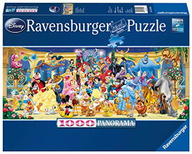 ジグソーパズル 海外製 1000ピース パノラマ ディズニー キャラクター大集合 パズルのサイズ約98×37.5センチ