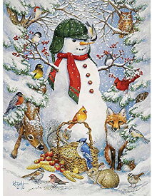 ジグソーパズル 海外製 アメリカ Bits and Pieces - 500 Piece Jigsaw Puzzle for Adults - Woodland Snowman - 500 pc Snowy Winter Scene Jigsaw by Artist Kathy Goffジグソーパズル 海外製 アメリカ