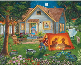 ジグソーパズル 海外製 アメリカ Bits and Pieces - 500 Piece Jigsaw Puzzle - Backyard Camping - Family Fun House Puzzle - by Artist Christine Carey - 500 pc Jigsawジグソーパズル 海外製 アメリカ