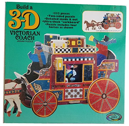 【63%OFF!】ジグソーパズル 海外製 アメリカ Build a 3-D Victorian Coach Jigsaw Puzzle 532 pieces Two-sidedジグソーパズル 海外製 アメリカ