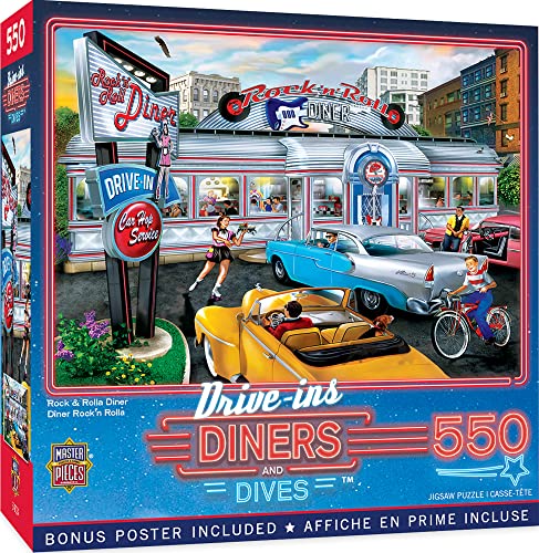 ジグソーパズル 海外製 アメリカ Masterpieces 550 Piece Jigsaw Puzzle for Adults Family Or Kids - Rock & Rolla Diner - 18