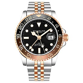 腕時計 ストゥーリングオリジナル メンズ Stuhrling Original Mens Stainless Steel Jubilee Bracelet GMT Watch - Quartz, Dual Time, Quickset Date with Screw Down Crown, Water Resistant up to 10 ATM (Two Tone Rose Gol腕時計 ストゥーリングオリジナル メンズ
