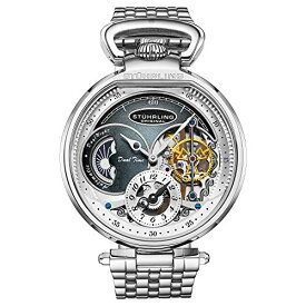 腕時計 ストゥーリングオリジナル メンズ Stuhrling Orignal Mens Skeleton Watch Stainless Steel Watch Dress Watch - Mechanical Watch Automatic Movement - Stainless Steel Case and Bracelet Self Winding Analog Watche腕時計 ストゥーリングオリジナル メンズ