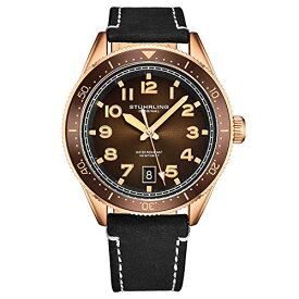 腕時計 ストゥーリングオリジナル メンズ Stuhrling Original Mens Watch -Brown Leather Dress Watches Analog Sports Watch with Date Leather Strap Aviation Watch Wrist Watches for Men Collection腕時計 ストゥーリングオリジナル メンズ