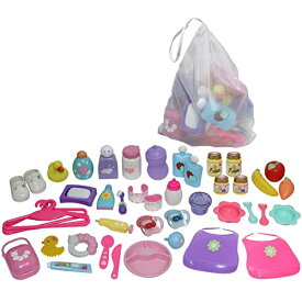ジェーシートイズ 赤ちゃん おままごと ベビー人形 JC Toys Baby Nursery 45 Piece Accessory Bag for Keeps Playtime! | Accessories fit Most Dolls up to 15" | Play Accessories | Ages 2+ジェーシートイズ 赤ちゃん おままごと ベビー人形