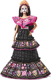 バービー バービー人形 【送料無料】Barbie 2021 Dia De Muertos Doll (11.5-in) Wearing Traditional Embroidered Dress, Flower Crown & Calavera Face Paint, Gift for Collectorsバービー バービー人形