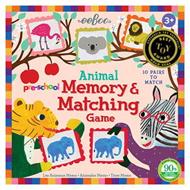 ボードゲーム 英語 アメリカ 海外ゲーム eeBoo: Pre-School Animal Memory and Matching Game, 10 Pairs to Match, Developmental and Educational, Sturdy and Thick Tiles, for Ages 3 and upボードゲーム 英語 アメリカ 海外ゲーム