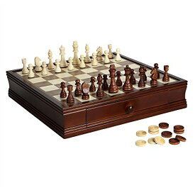 ボードゲーム 英語 アメリカ 海外ゲーム Hathaway Prodigy Wood Chess & Checkers Set Walnutボードゲーム 英語 アメリカ 海外ゲーム