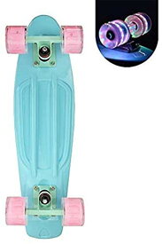 スタンダードスケートボード スケボー 海外モデル 直輸入 Cruiser Skateboard for Girls with LED Light Up Wheels Cool Completed Skate Board 22 inch for Kids Teens Beginners Standard Skateboard with Carスタンダードスケートボード スケボー 海外モデル 直輸入