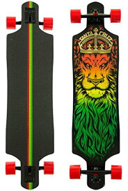 ロングスケートボード スケボー 海外モデル 直輸入 Santa Cruz Lion God Rasta Drop Thru Cruzer Freeride Longboard Deck Complete 40"ロングスケートボード スケボー 海外モデル 直輸入