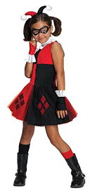 コスプレ衣装 コスチューム その他 886980S Rubie's DC Super Villain Collection Harley Quinn Girl's Costume with Tutu Dress, Small, Red/Blackコスプレ衣装 コスチューム その他 886980S