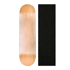 デッキ スケボー スケートボード 海外モデル 直輸入 Cal 7 Blank Skateboard Deck with Mob Green Glitter Grip Tape | Maple Deck for Skating (7.75 inch, Natural)デッキ スケボー スケートボード 海外モデル 直輸入