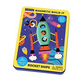 ボードゲーム 英語 アメリカ 海外ゲーム Mudpuppy Rocket Ships Magnetic Build-It Game ? Magnetic Toys for Ages 4+, Fun & Compact Travel Activity for Kids, Includes 60+ Magnets and Durable Storage Tinボードゲーム 英語 アメリカ 海外ゲーム