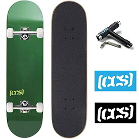 スタンダードスケートボード スケボー 海外モデル 直輸入 [CCS] Logo Skateboard Complete Evergreen 7.00" - Maple Wood - Professional Grade - Fully Assembled with Skate Tool and Stickers - Adults, Kidsスタンダードスケートボード スケボー 海外モデル 直輸入