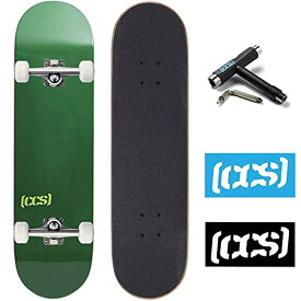 スタンダードスケートボード スケボー 海外モデル 直輸入 [CCS] Logo Skateboard Complete Evergreen 7.75" - Maple Wood - Professional Grade - Fully Assembled with Skate Tool and Stickers - Adults, Kidsスタンダードスケートボード スケボー 海外モデル 直輸入