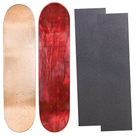 デッキ スケボー スケートボード 海外モデル 直輸入 Cal 7 Blank Maple Skateboard Decks with Grip Tape| Two Pack (Natural, Red, 8.25 inch)デッキ スケボー スケートボード 海外モデル 直輸入