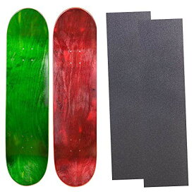 デッキ スケボー スケートボード 海外モデル 直輸入 Cal 7 Blank Maple Skateboard Decks with Grip Tape| Two Pack (Green, Red, 7.75 inch)デッキ スケボー スケートボード 海外モデル 直輸入