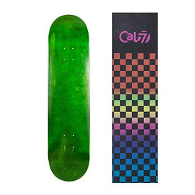 デッキ スケボー スケートボード 海外モデル 直輸入 Cal 7 Green Skateboard Deck with Graphic Grip Tape (Rainbow, 7.75 inch)デッキ スケボー スケートボード 海外モデル 直輸入