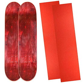 デッキ スケボー スケートボード 海外モデル 直輸入 Cal 7 Blank Maple Skateboard Deck with Color Grip Tape | 7.75, 8.0, 8.25 and 8.5 Inch | Two Pack (Red, 7.75 Inch)デッキ スケボー スケートボード 海外モデル 直輸入