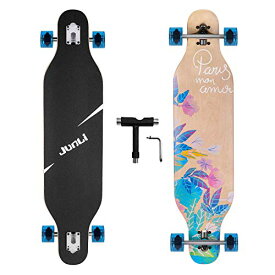 ロングスケートボード スケボー 海外モデル 直輸入 Junli 41 Inch Freeride Longboard Skateboard - Skateboard Cruiser for Cruising, Carving and Downhill（Initial）ロングスケートボード スケボー 海外モデル 直輸入