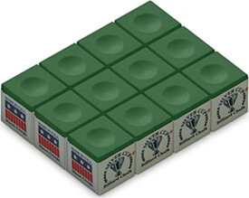 海外輸入品 ビリヤード Silver Cup Billiard/Pool Cue Chalk Box, Green, 12 Cubes海外輸入品 ビリヤード
