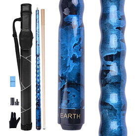 海外輸入品 ビリヤード AB Earth Ergonomic Design 13mm Tip 58" Maple Pool Cue Stick Kit with Hard Case (Blue, 21oz)海外輸入品 ビリヤード