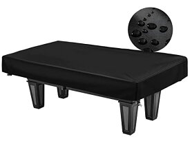 海外輸入品 ビリヤード WOMACO 7 8 9 ft Billiard Table Covers Heavy Duty Waterproof 7/8/9 Foot Fitted Pool Table Cover Polyester Fabric for Snooker Billiard Table (Black, 8 Foot)海外輸入品 ビリヤード